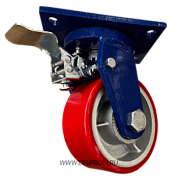 SCpb 80 MAX Сверхбольшегрузная поворотная колёсная опора с тормозом, полиуретан, г/п 1500 кг, д. 200 (VILS)